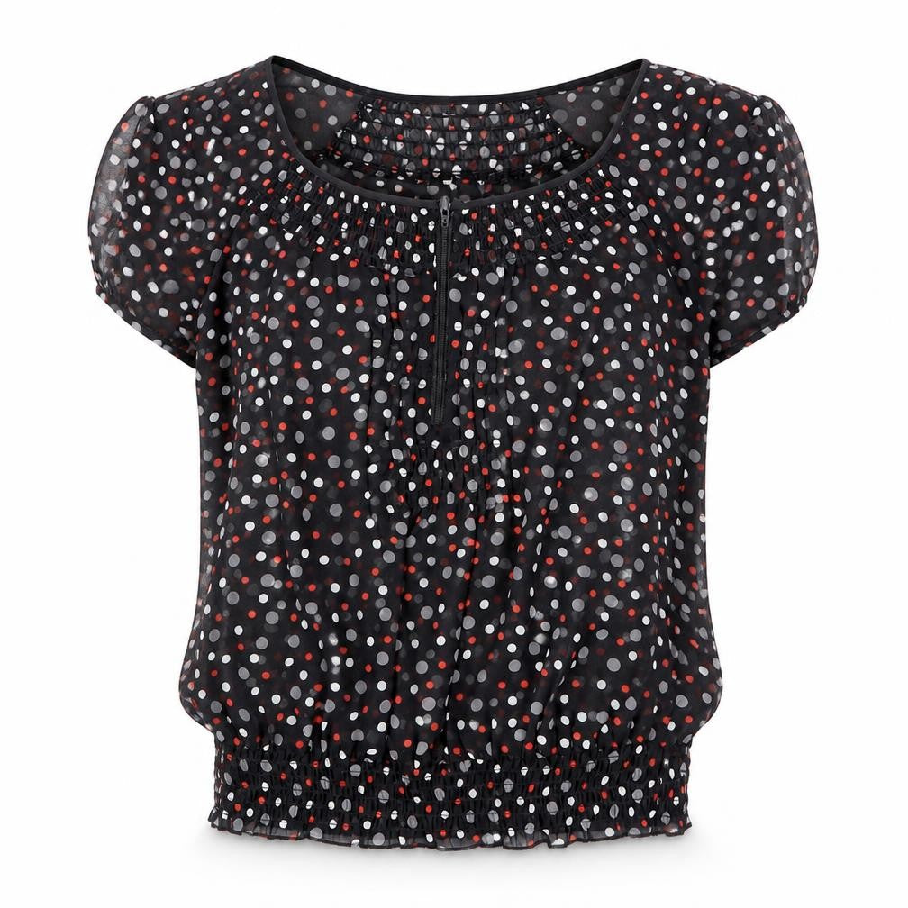 Jasper Conran Women's Black Polka Dot Blouse Size 8