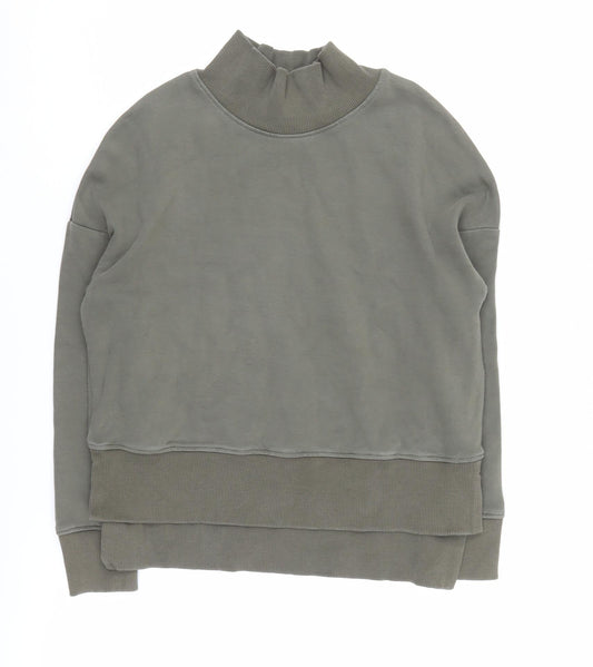 Next Women's Green Pullover Sweatshirt, Size S, Mock Neck