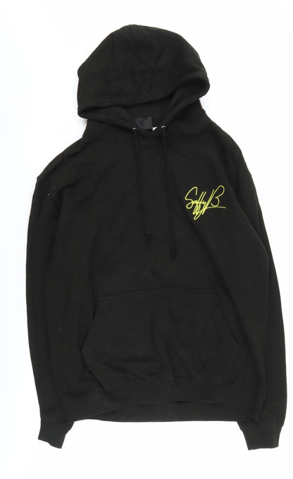 Saffy Mens B Black Graphic Hoodie, Size L