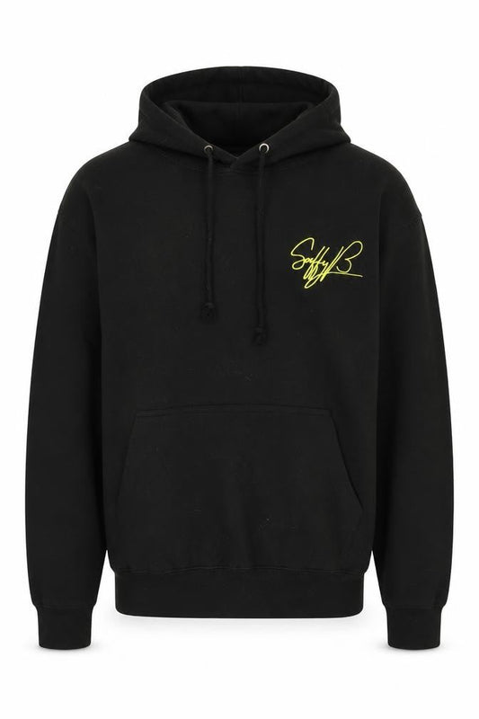 Saffy Mens B Black Graphic Hoodie, Size L