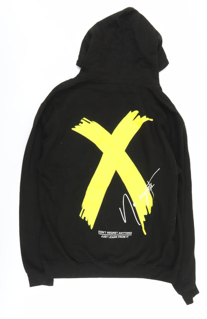 Saffy Mens B Black Graphic Hoodie, Size L