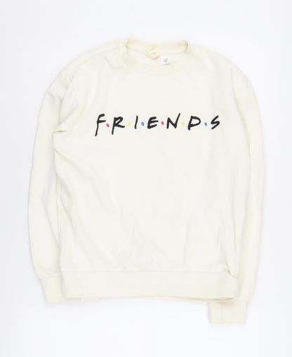 H&M Women's Ivory Friends Pullover Sweatshirt XS