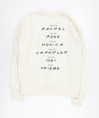 H&M Women's Ivory Friends Pullover Sweatshirt XS