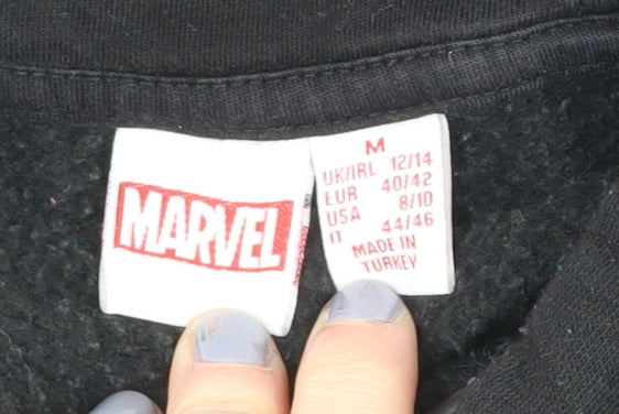 Marvel Unisex Adults Black Pullover Hoodie Size M
