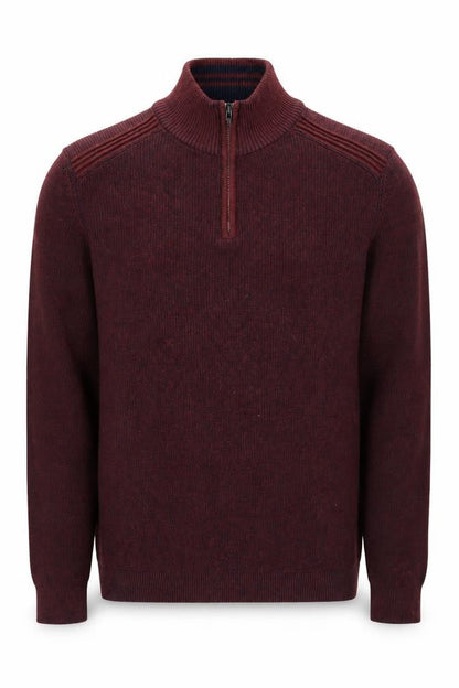 Dissident Men's Red Full Zip M Cotton Jumper