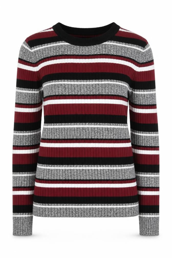H&M Women's Multicoloured Striped Pullover Jumper XS