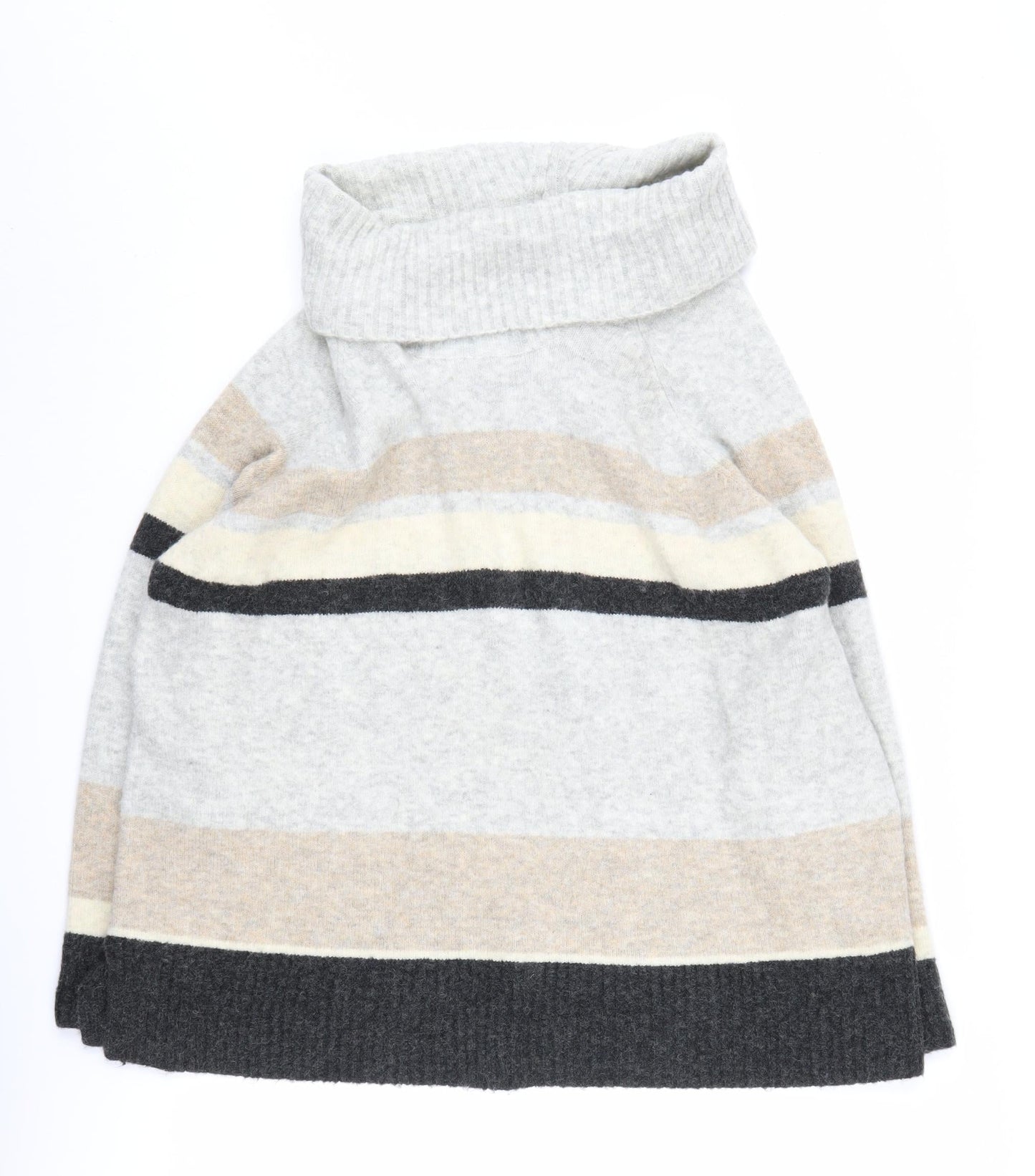 Monsoon Women's Multicoloured Roll Neck Cape Jumper