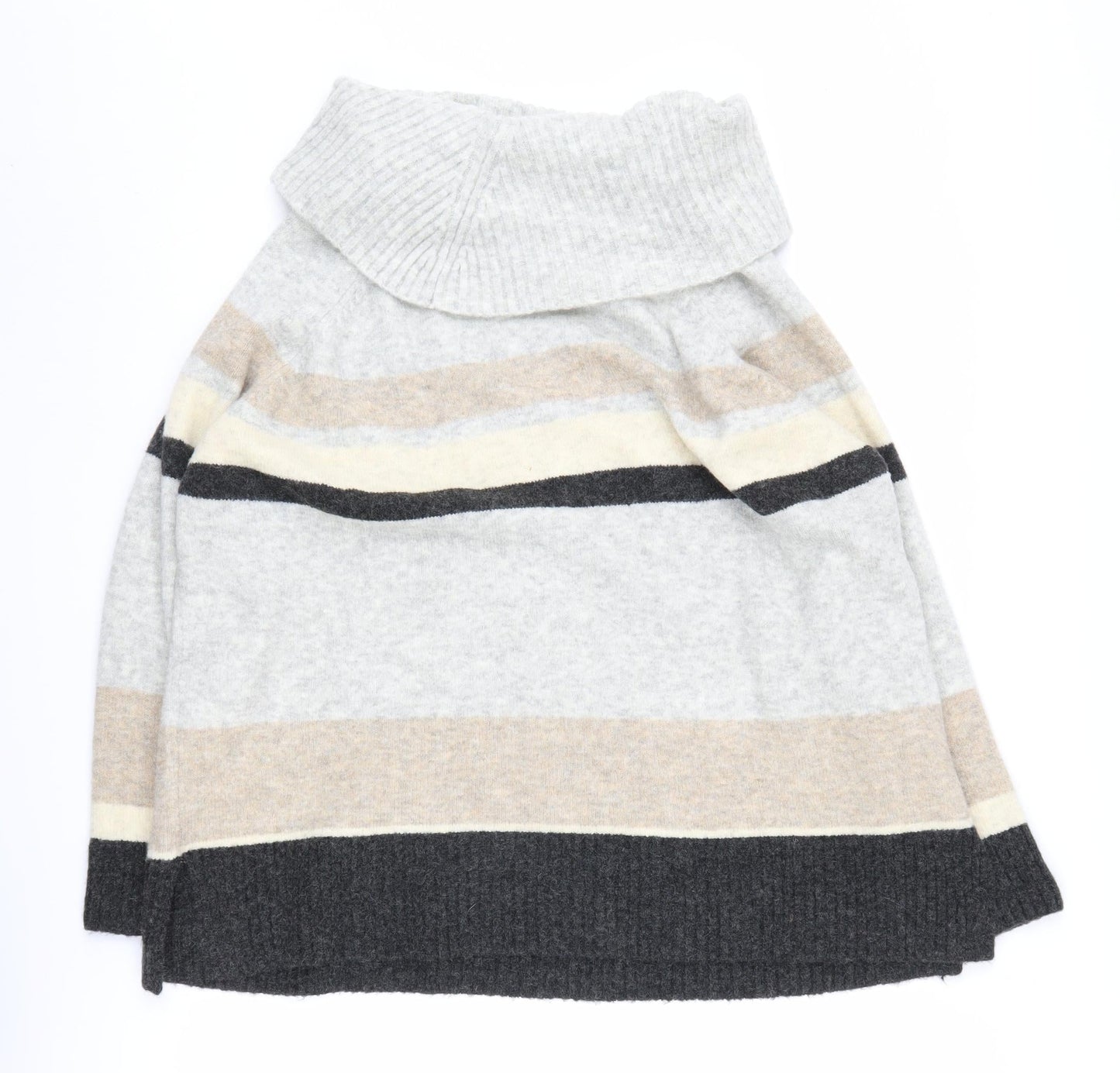Monsoon Women's Multicoloured Roll Neck Cape Jumper