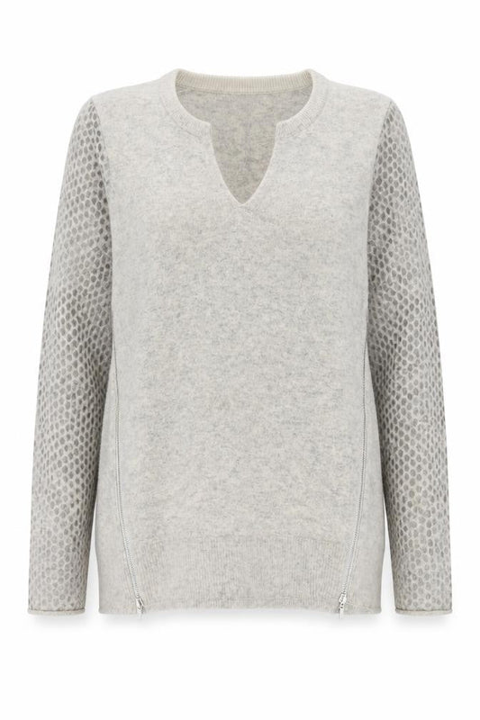 Rebecca Taylor Women's Grey Animal Print Pullover Jumper L