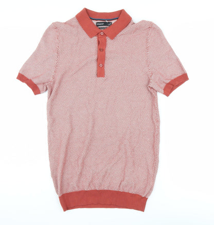 Marks & Spencer Women's Red Polo Shirt XS