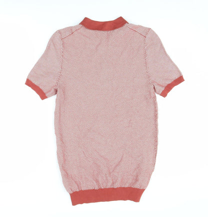 Marks & Spencer Women's Red Polo Shirt XS