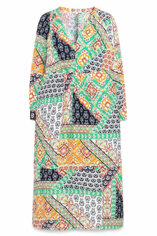 Next Women's Multicoloured Patchwork Dress Size 8