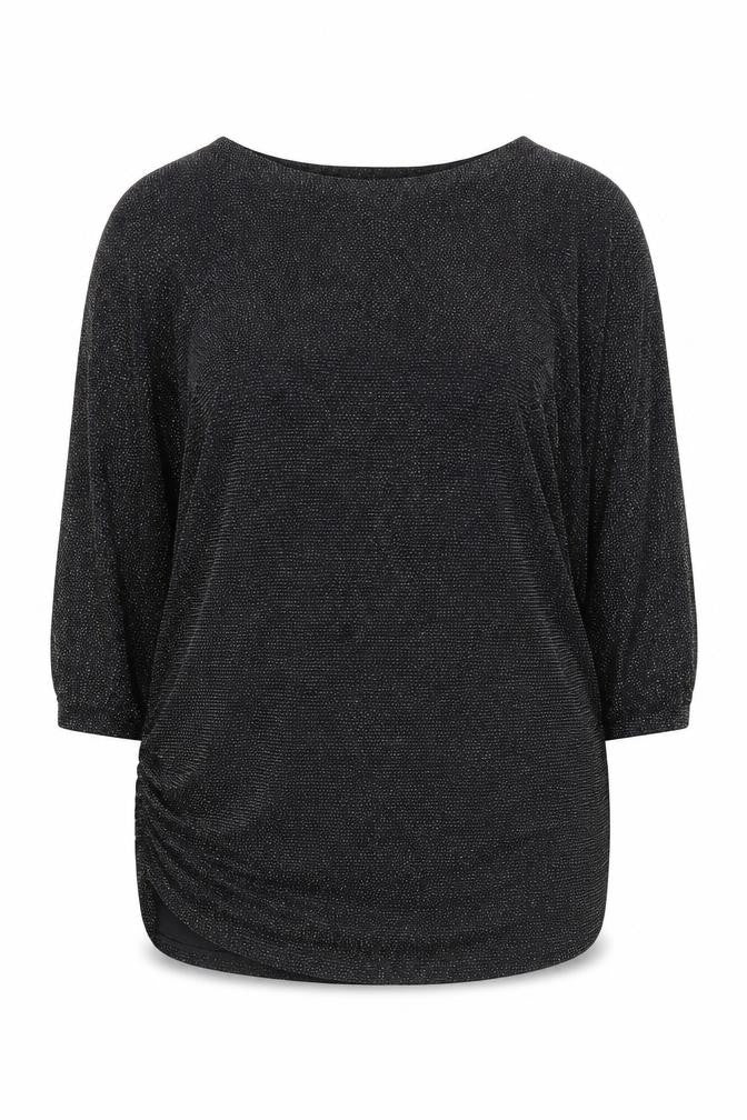 Quiz Women's Black 14 Glitter Blouse - Long Sleeves, Party