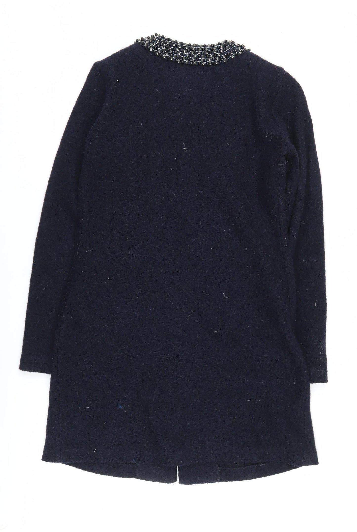 Clements Ribeiro Women's Black Beaded Mid-Length Coat