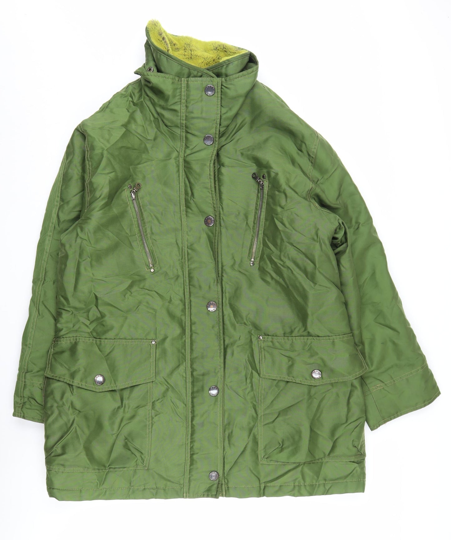 Green Stone Men's Green Long Jacket, Size 40, Casual