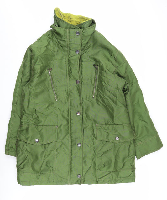 Green Stone Men's Green Long Jacket, Size 40, Casual