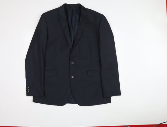 Scott & Taylor Men's Black Blazer, 44R, Business Formal