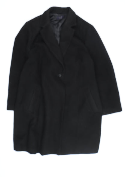Marks & Spencer Women's Black Overcoat Size 32