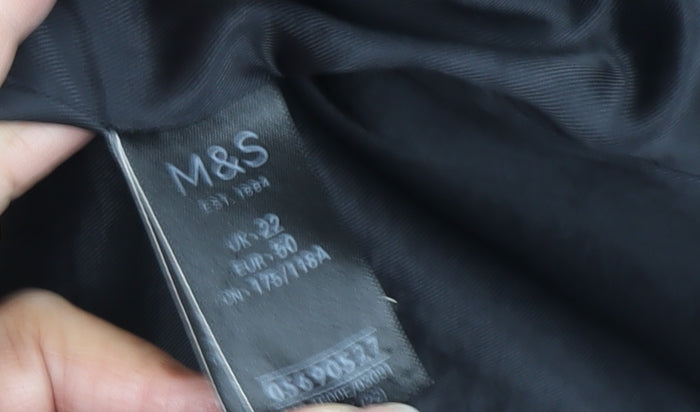 Marks and Spencer Women's Black Overcoat Size 32