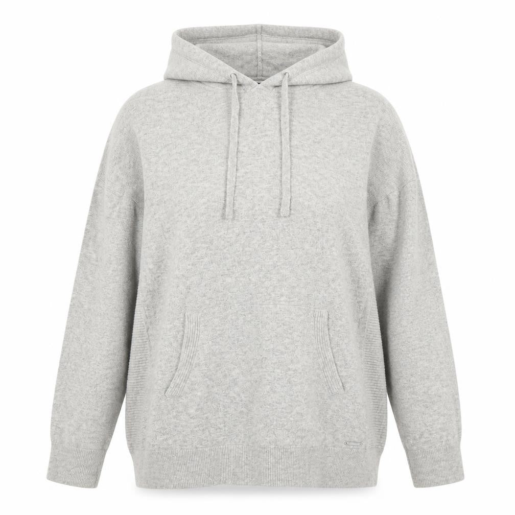 Superdry Women's Grey Hooded Pullover Jumper Size 12