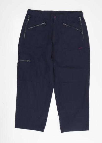 Past Womens Times Cargo Trousers 36 in Blue