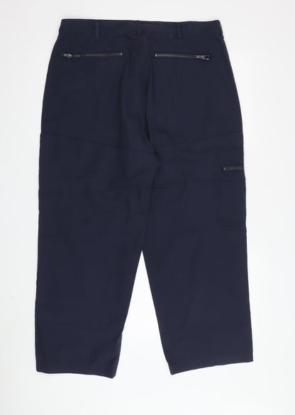 Past Womens Times Cargo Trousers 36 in Blue