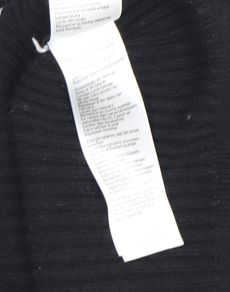 Topshop Women's Black Striped Pullover Jumper Size 6