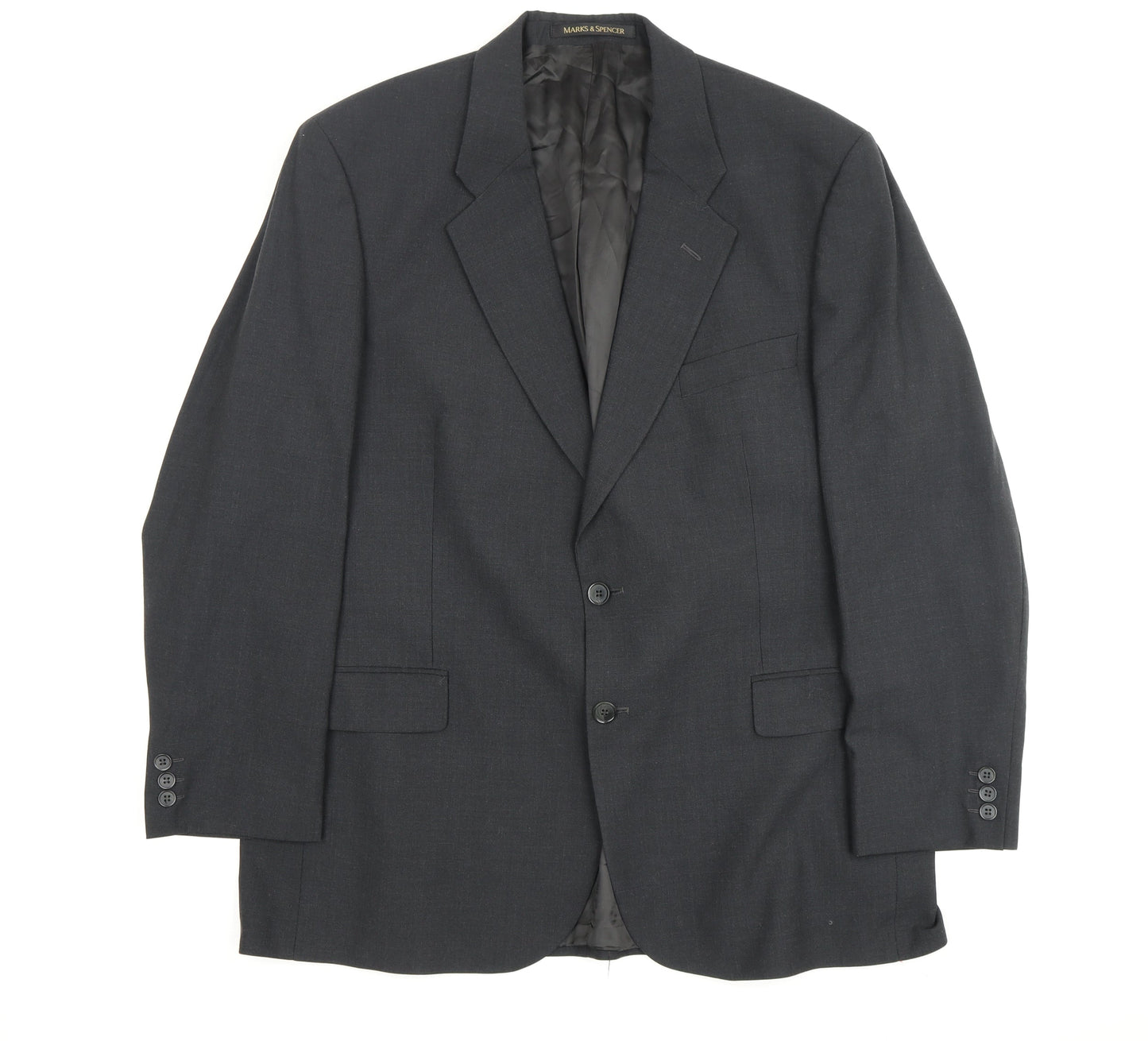 Marks and Spencer Men's Black Blazer, Size 44R, Classic Style