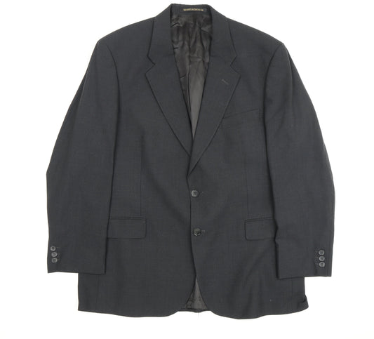 Marks and Spencer Men's Black Blazer, Size 44R, Classic Style