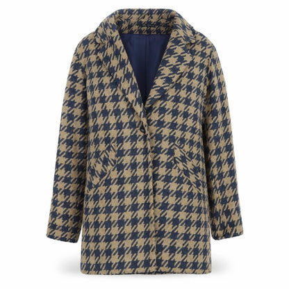 Front view of Miss Selfridge Women's Multicoloured Check Coat, size 12
