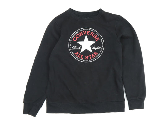 Converse Boys Black Pullover Sweatshirt XL Logo Winter Casual