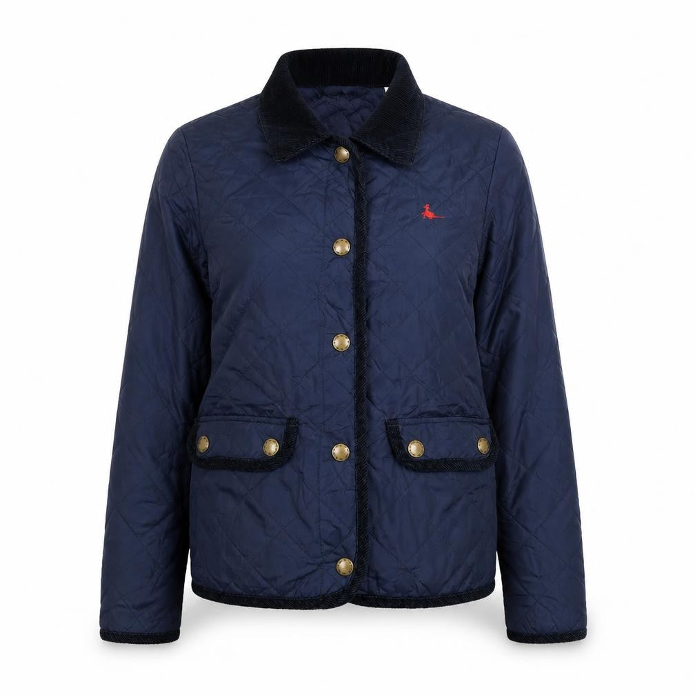 Jack Wills Women's Quilted Jacket Blue Size 8