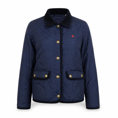 Jack Wills Women's Quilted Jacket Blue Size 8