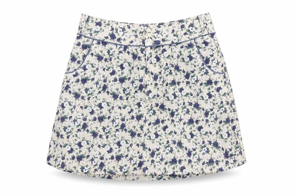 Pepe Jeans Women's Floral A-Line Skirt, M, Multicoloured