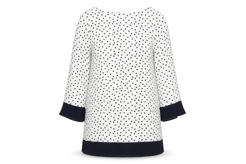 Marks & Spencer Women's White Polka Dot Blouse, Size 6