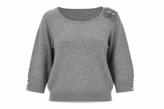 Per Una Women’s Grey Knit Pullover Jumper Size 14