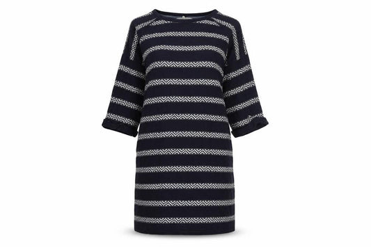 Weird Fish Women's Black Geometric Shift Dress, Size 12