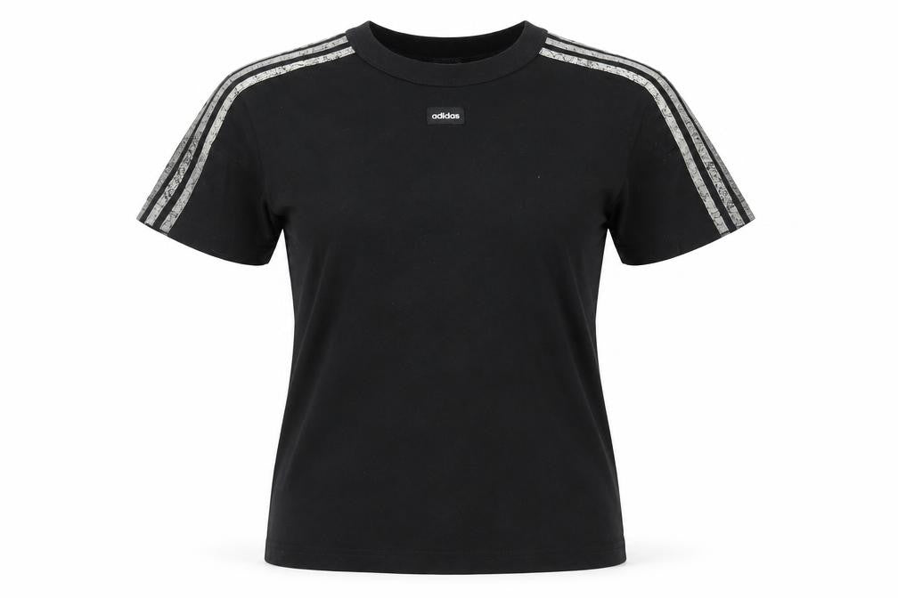 Adidas Black Unisex T-Shirt, S, Basic Crew Neck