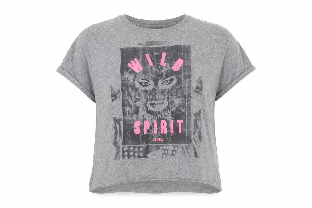 Diesel Women's Grey XS Basic T-Shirt