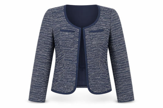 Banana Republic Women's Blue Bouclé Blazer, Size 4