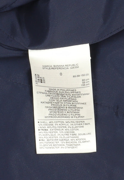 Banana Republic Women's Blue Bouclé Blazer, Size 4