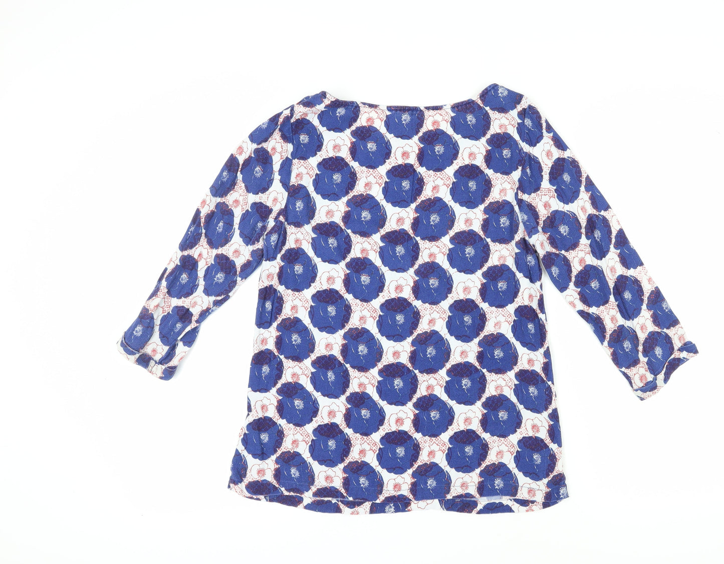 White Stuff Women's Blue Floral Blouse, Size 12