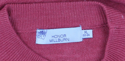 Close-up detail of Honor Millburn Women's Red XL jumper