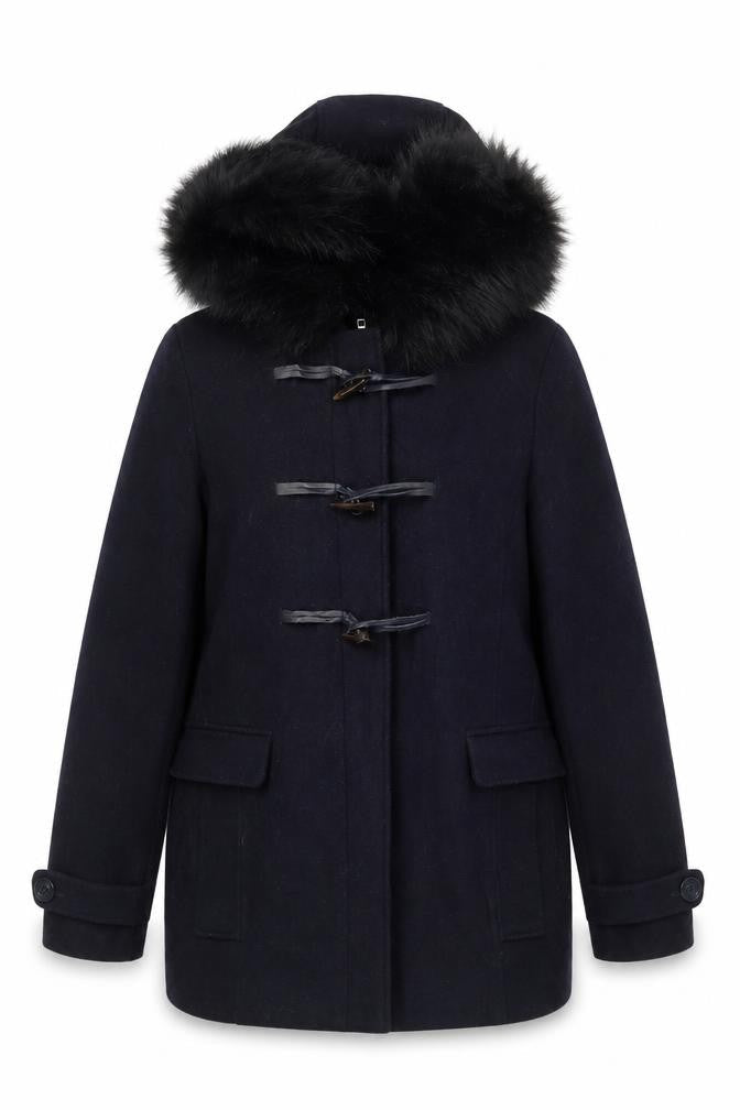 Hush Women's Black Wool Blend Duffle Coat Size 6