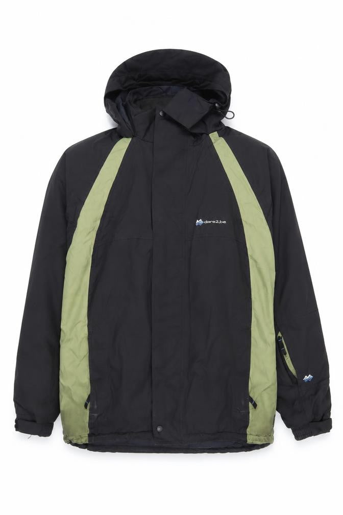 Dare 2 Be Men's XL Black Green Rain Jacket