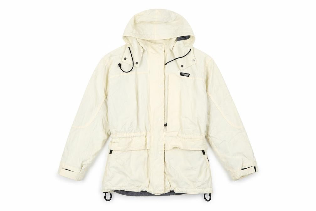 DKNY JEANS Women's Ivory Parka Jacket Small