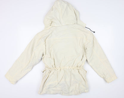 DKNY JEANS Women's Ivory Parka Jacket Small