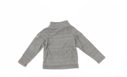 Back view of Trespass boys’ grey 1/4 zip sweatshirt, 2-3 years, regular fit