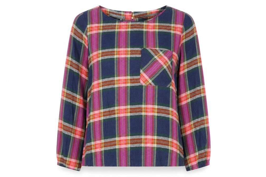 Laura Ashley Women's Multicoloured Plaid Blouse Size 8