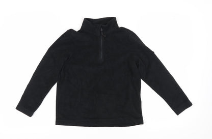 Additional front view of TOG24 boys’ black fleece pullover hoodie 9-10 years